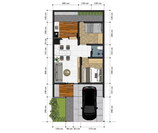 Tipe Rumah 38/75